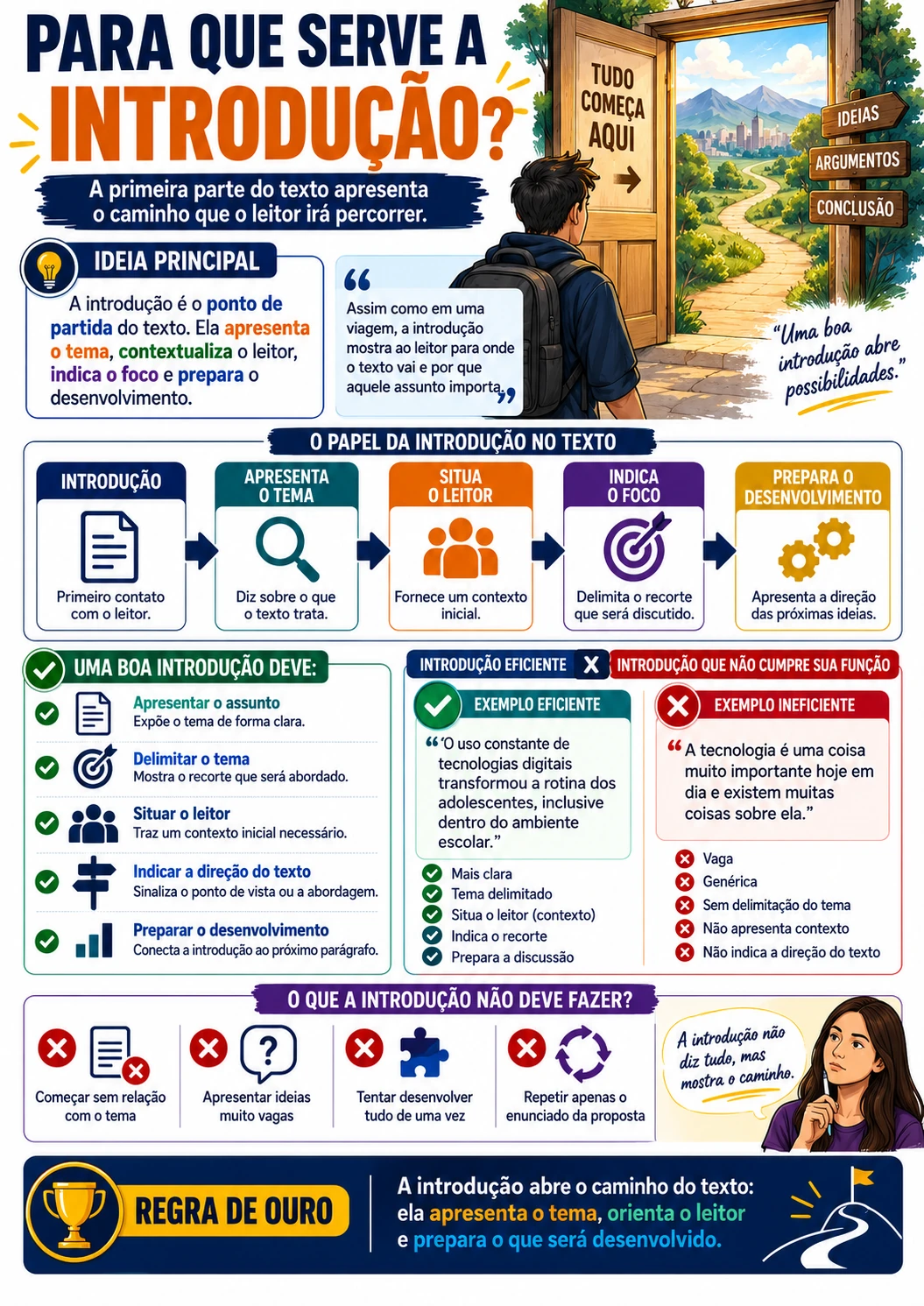 Página visual de Redação: Para que serve a introdução?